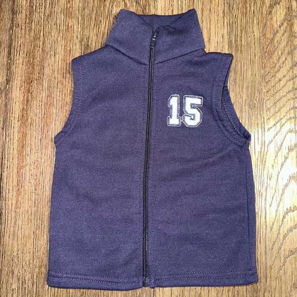 THROWBACK to 2009 Double Trouble Navy Baby Boy 12mo Soft Vest - Picture 1 of 4
